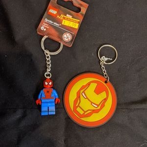 Marvel Spiderman & Ironman keychains
